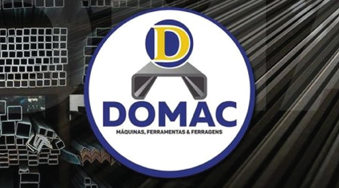 Slide da pagina inicial da Domac - Máquinas, Ferramentas e Ferragens